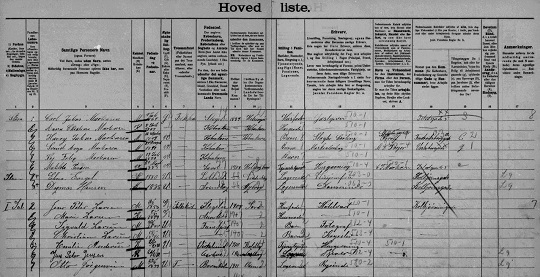 Copenhagen 1911 census